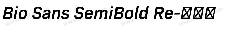 Bio Sans SemiBold Re字体转换